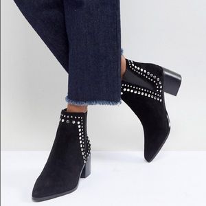 Aldo black suede Kiralia studded boots